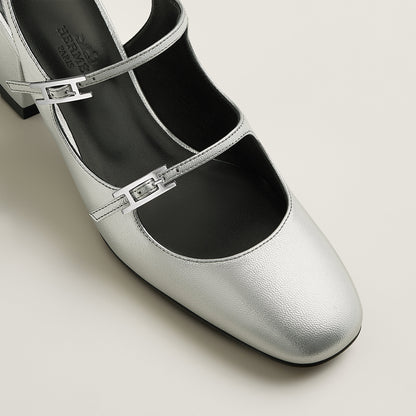 Hermes Jackie 50 Pump Gris Argent
