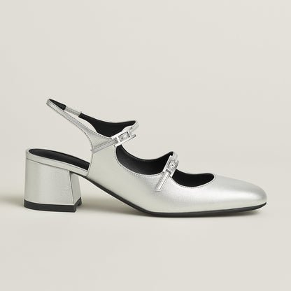  Hermes Jackie 50 Pump Gris Argent
