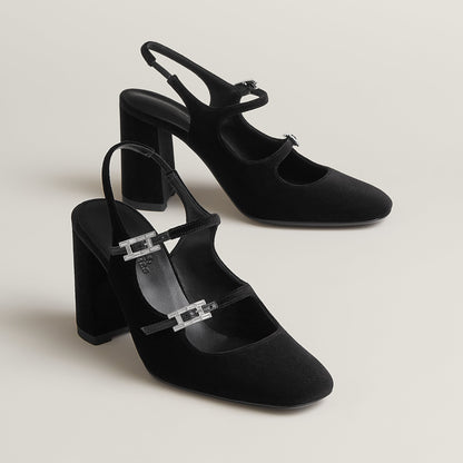  Hermes Jackie 90 Pump Noir