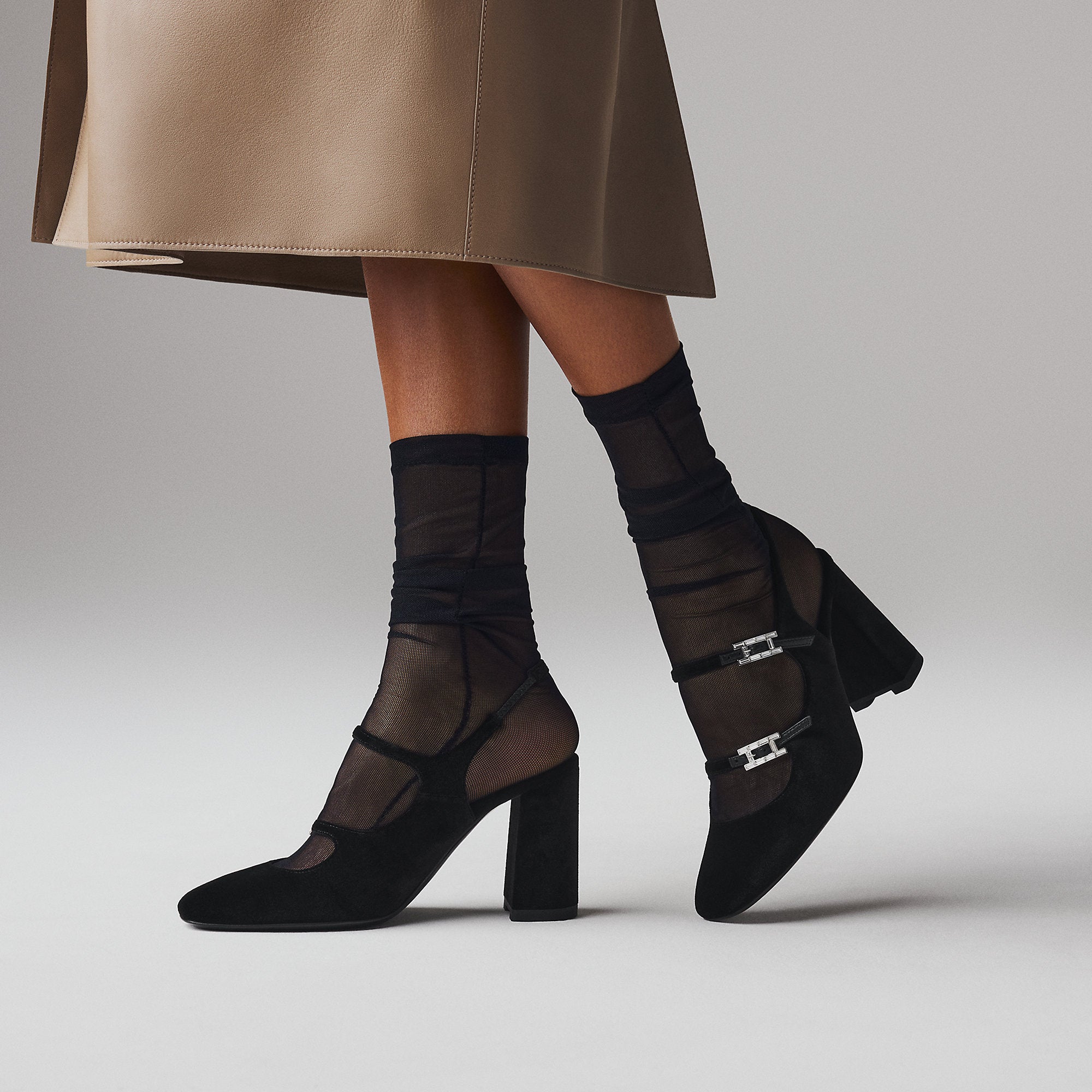  Hermes Jackie 90 Pump Noir