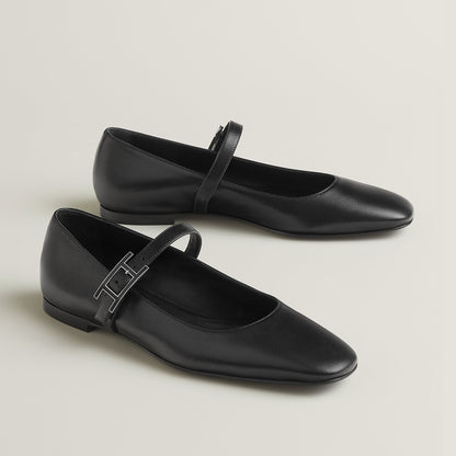  Hermes Jane Ballet Flat Noir