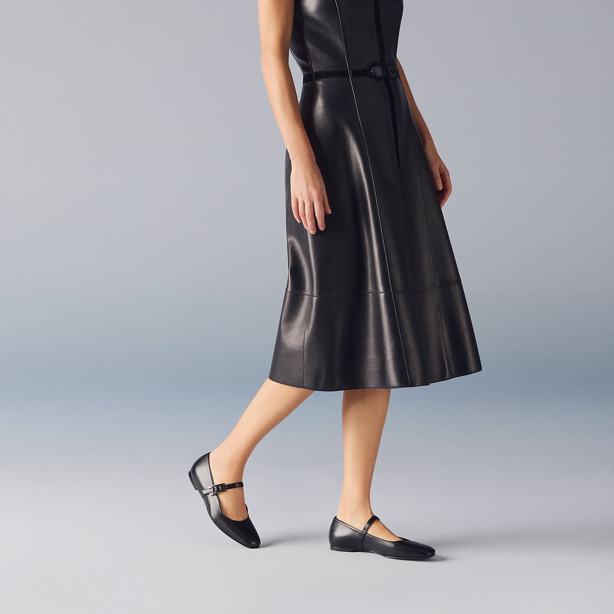  Hermes Jane Ballet Flat Noir