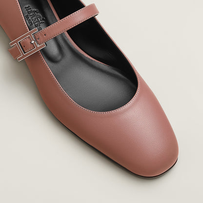  Hermes Jane Ballet Flat Rose Antique