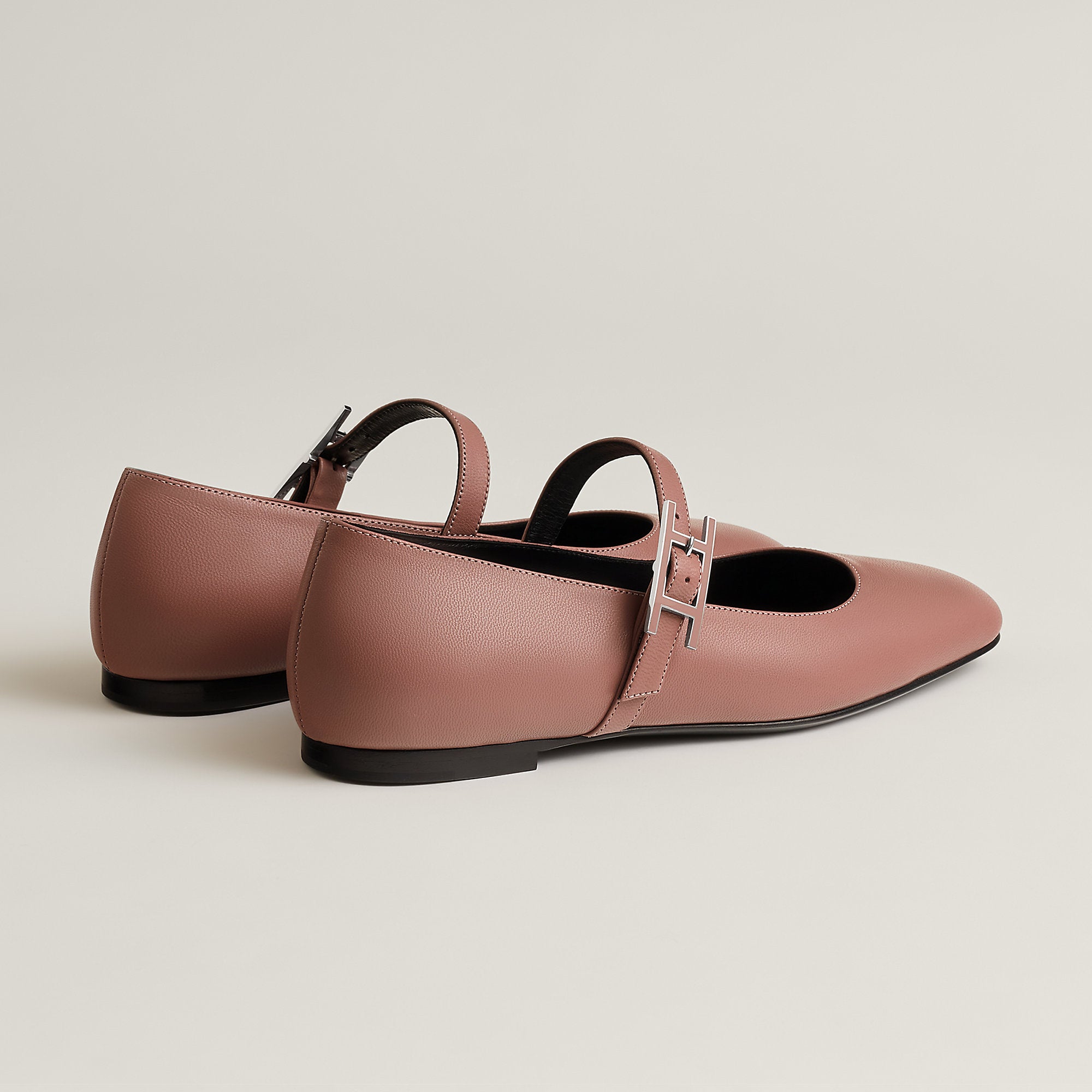  Hermes Jane Ballet Flat Rose Antique
