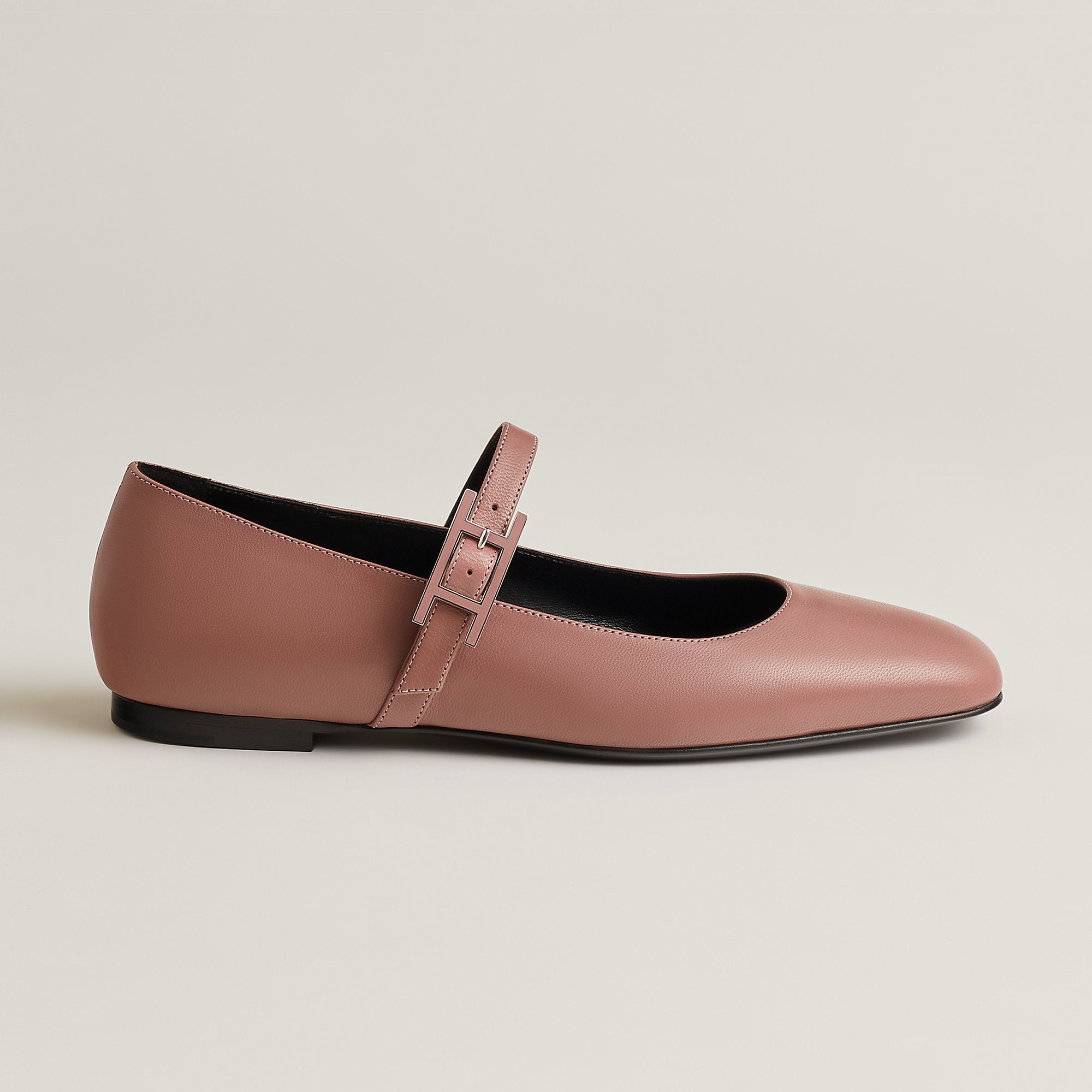  Hermes Jane Ballet Flat Rose Antique