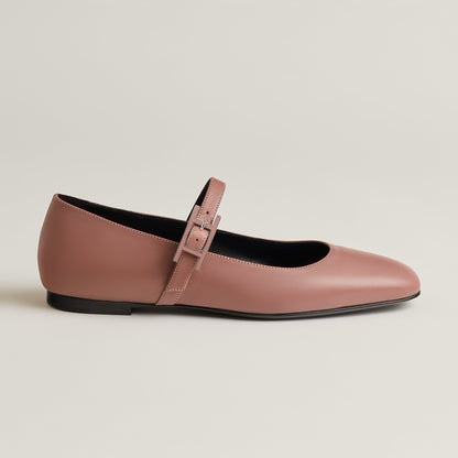  Hermes Jane Ballet Flat Rose Antique