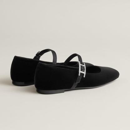  Hermes Jane Ballet Flat Noir