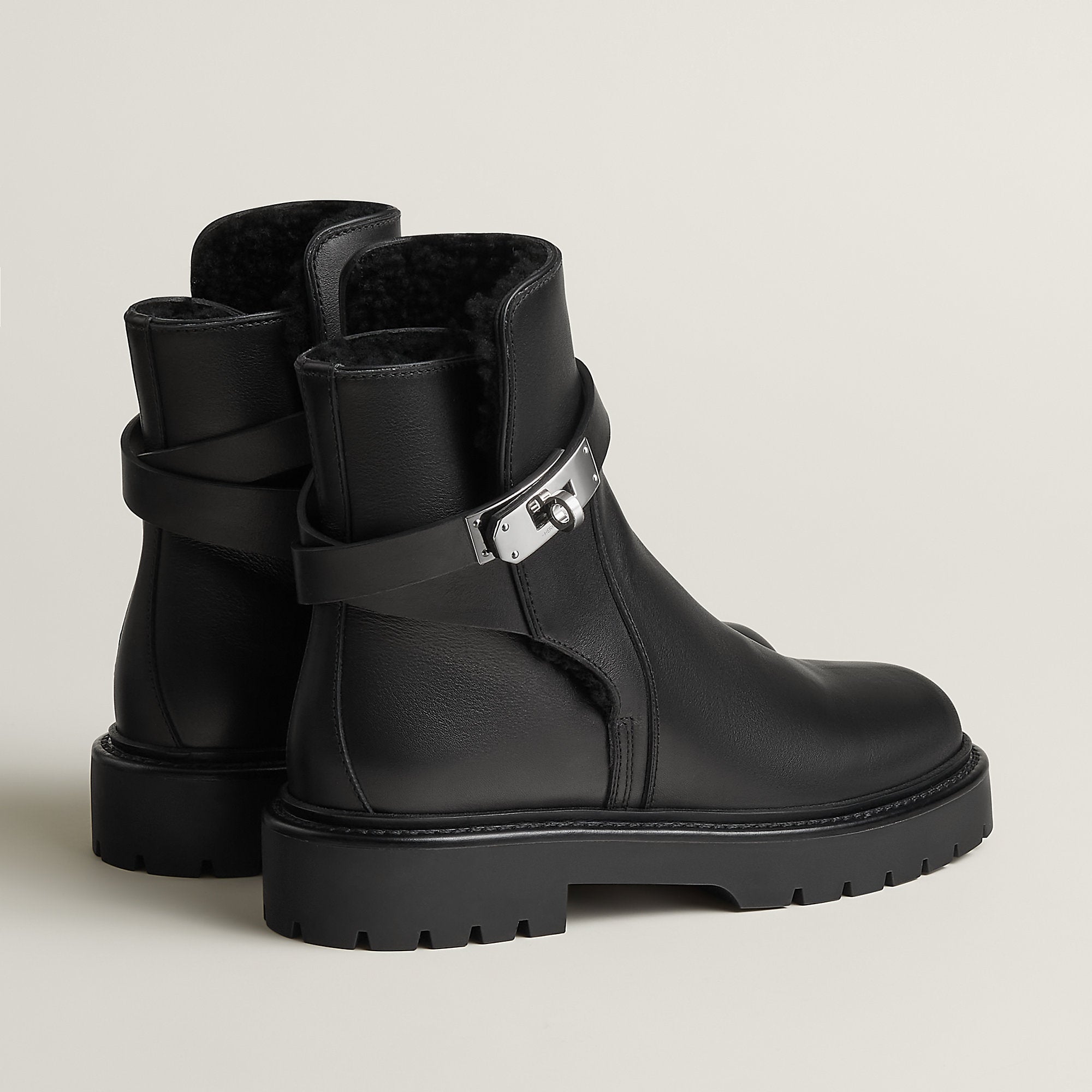  Hermes Jeff Ankle Boot Noir