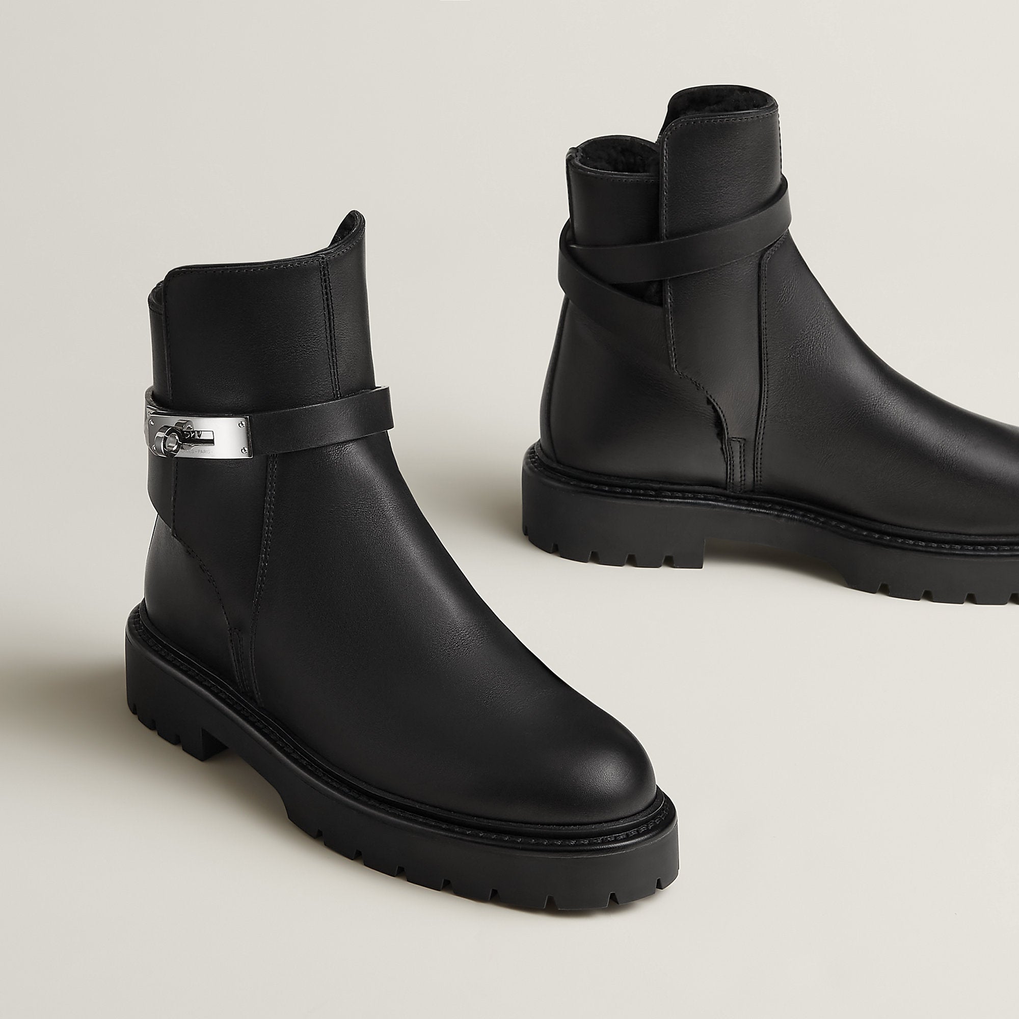  Hermes Jeff Ankle Boot Noir