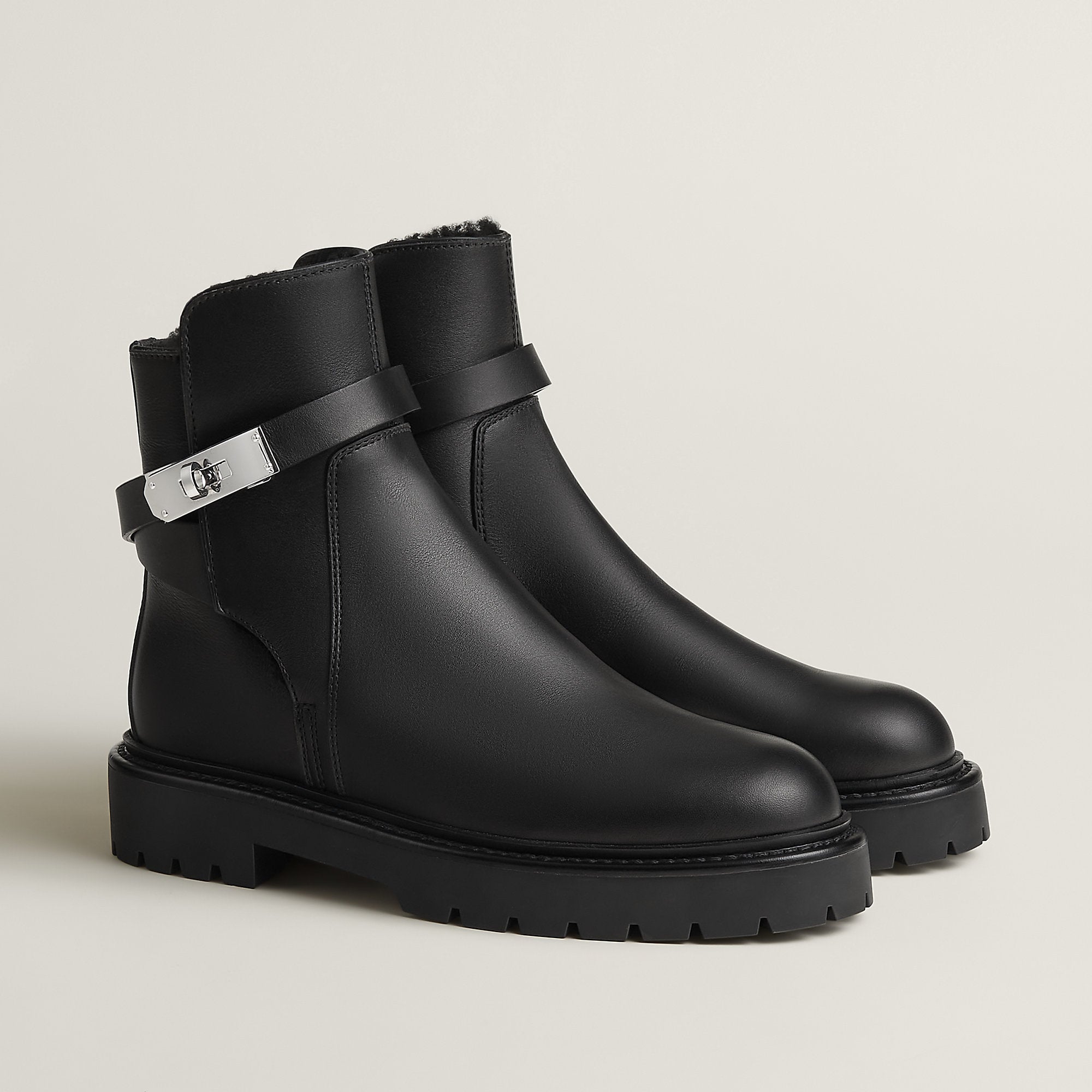  Hermes Jeff Ankle Boot Noir
