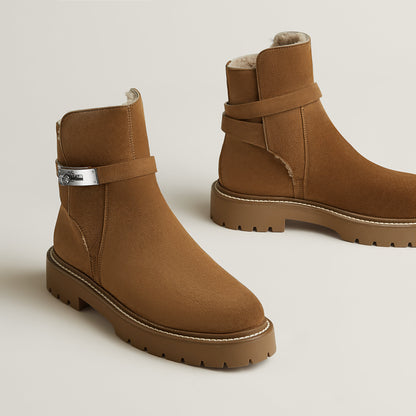  Hermes Jeff Ankle Boot Brun Fum