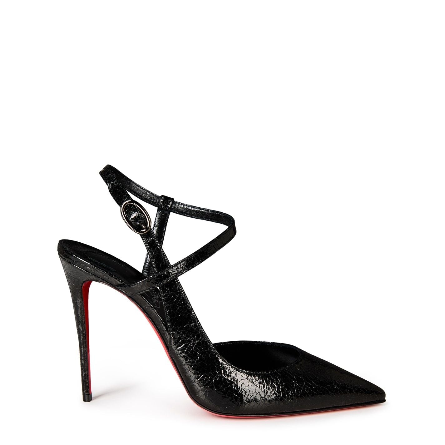  Jenlove 100mm Leather Heeled Pumps Black Black