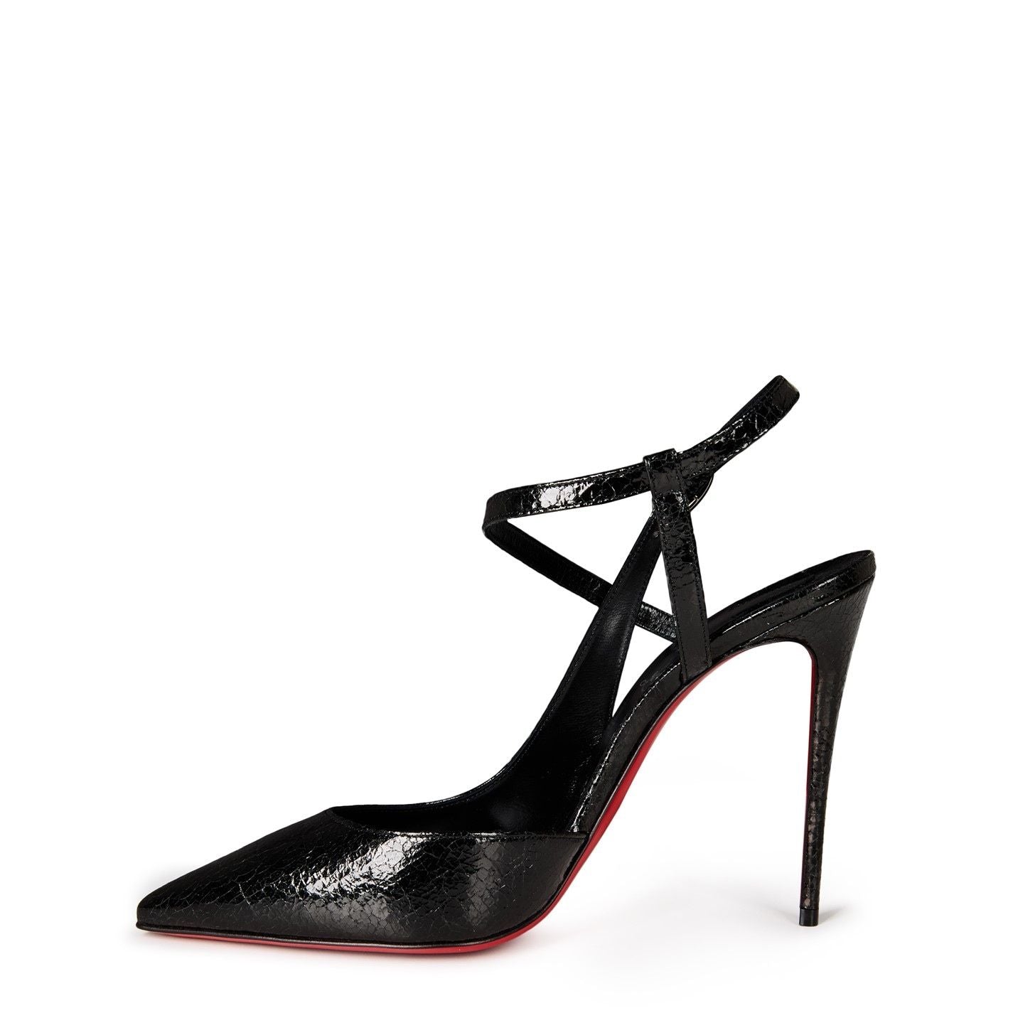  Jenlove 100mm Leather Heeled Pumps Black Black