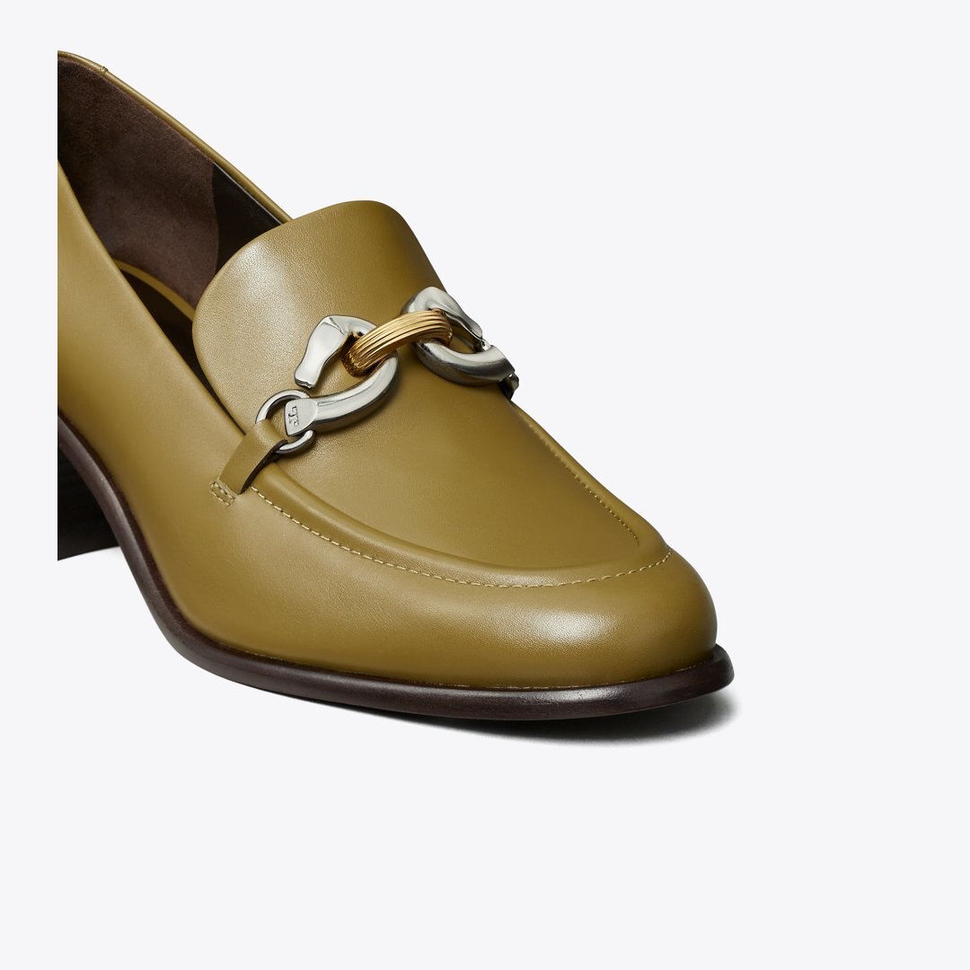 Tory Burch Jessa Heeled Loafer RAMURE GREEN