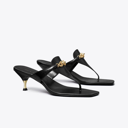 Tory Burch Jessa Low Heeled Sandal PERFECT BLACK