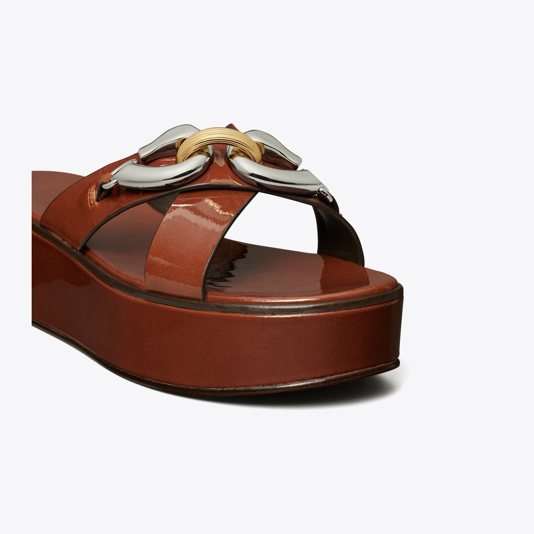 Tory Burch Jessa Platform Sandal RUSSET BROWN