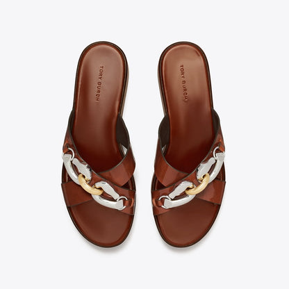 Tory Burch Jessa Platform Sandal RUSSET BROWN