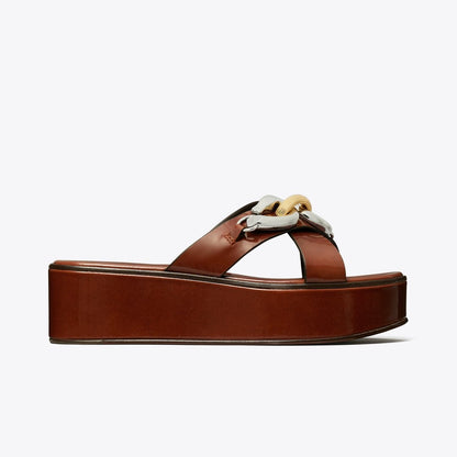 Tory Burch Jessa Platform Sandal RUSSET BROWN