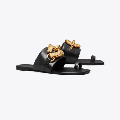 Tory Burch Jessa Toe Ring Sandal PERFECT BLACK