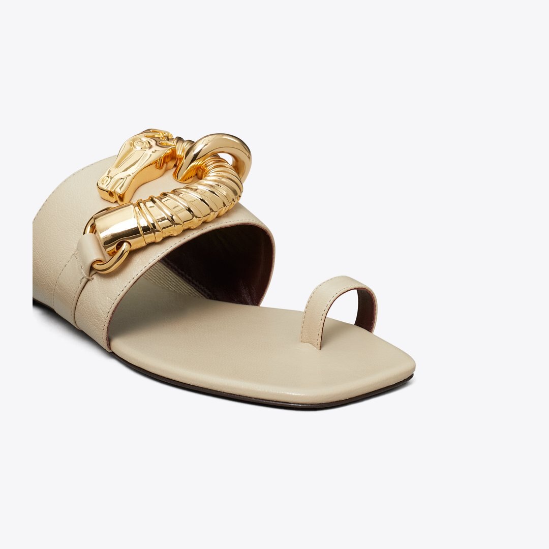 Tory Burch Jessa Toe Ring Sandal STONE GRAY