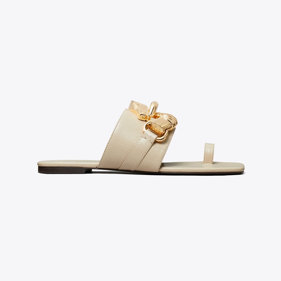 Tory Burch Jessa Toe Ring Sandal STONE GRAY