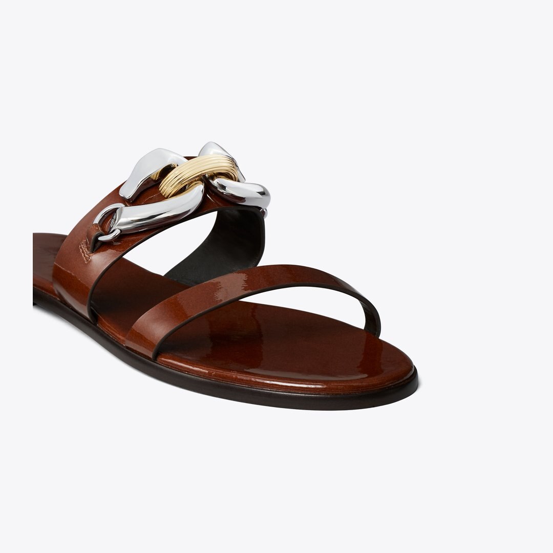 Tory Burch Jessa Two-Strap Sandal RUSSET BROWN