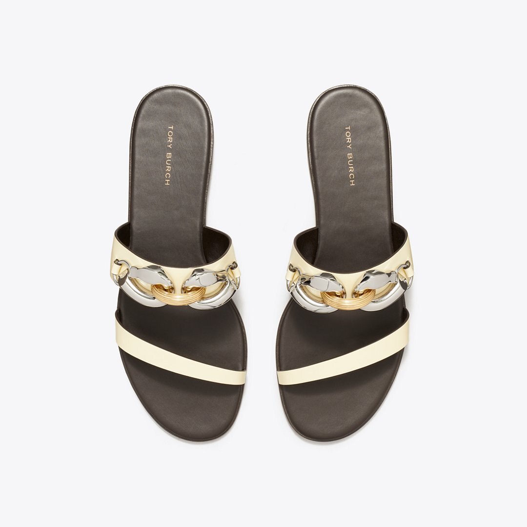 Tory Burch Jessa Two-Strap Sandal SOFT CUSTARD