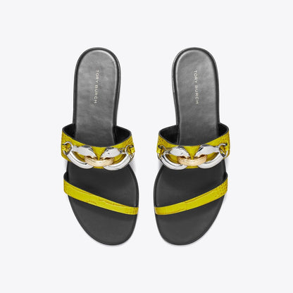 Tory Burch Jessa Two-Strap Sandal GREEN TOMATO