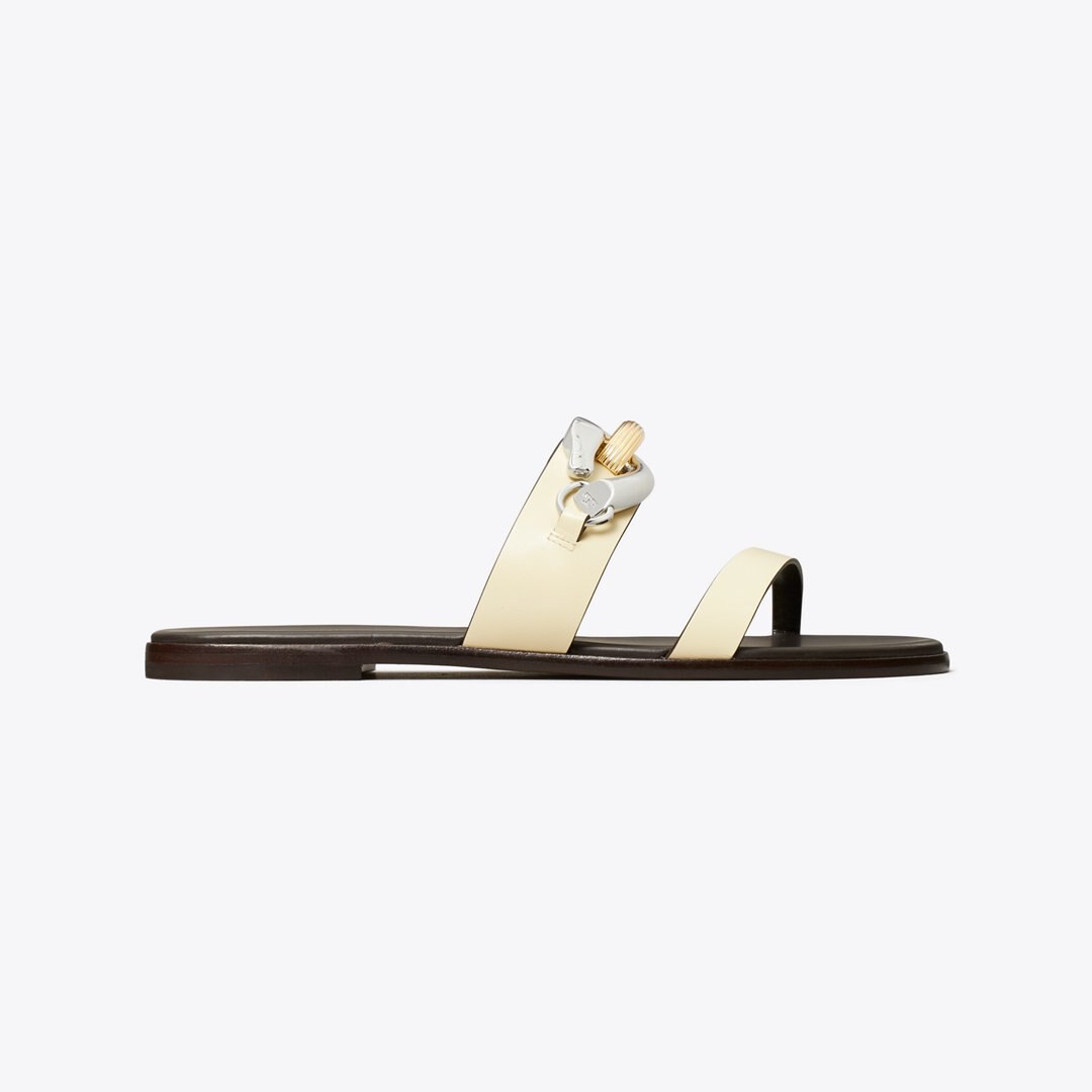 Tory Burch Jessa Two-Strap Sandal SOFT CUSTARD