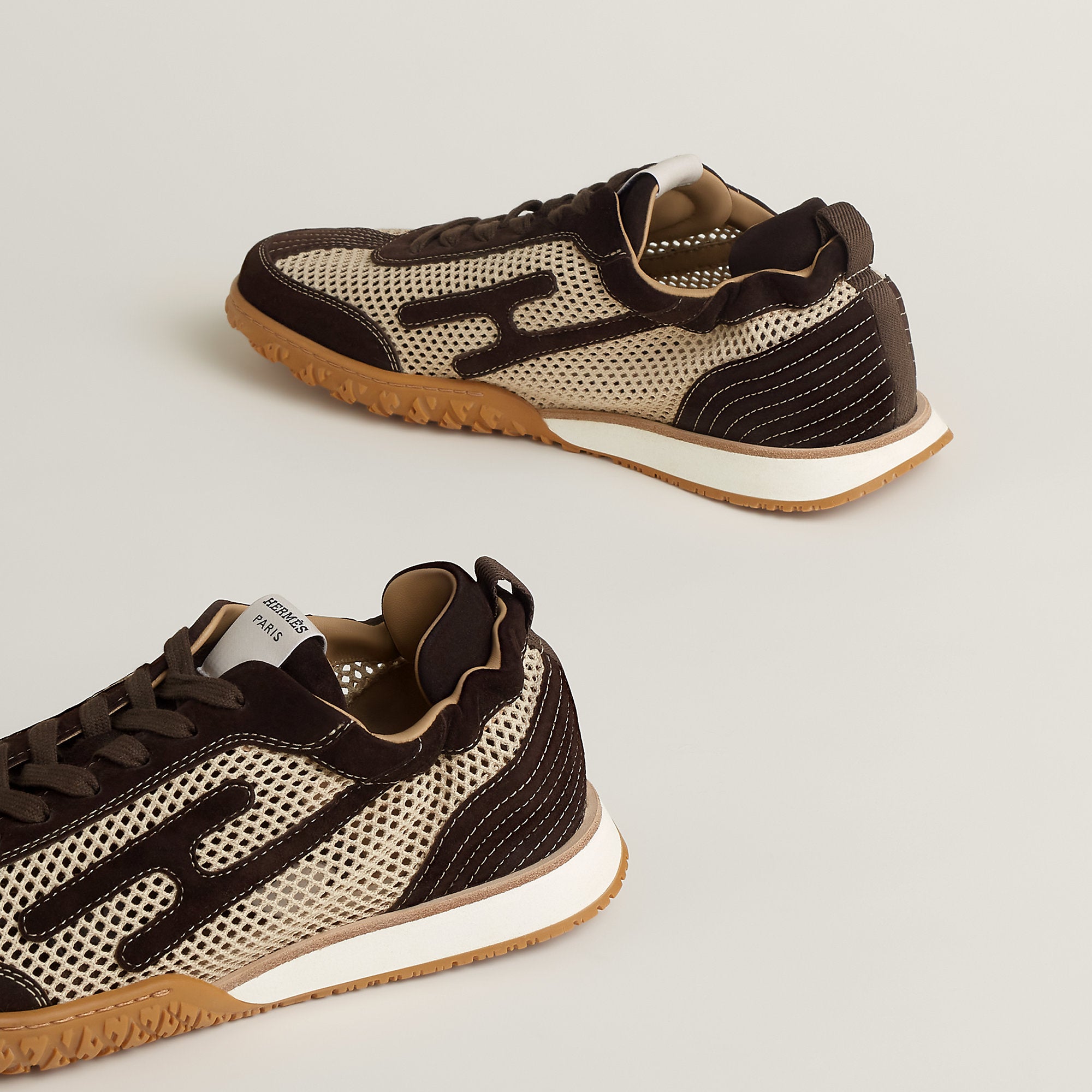  Hermes Jet Sneaker Beige Lin