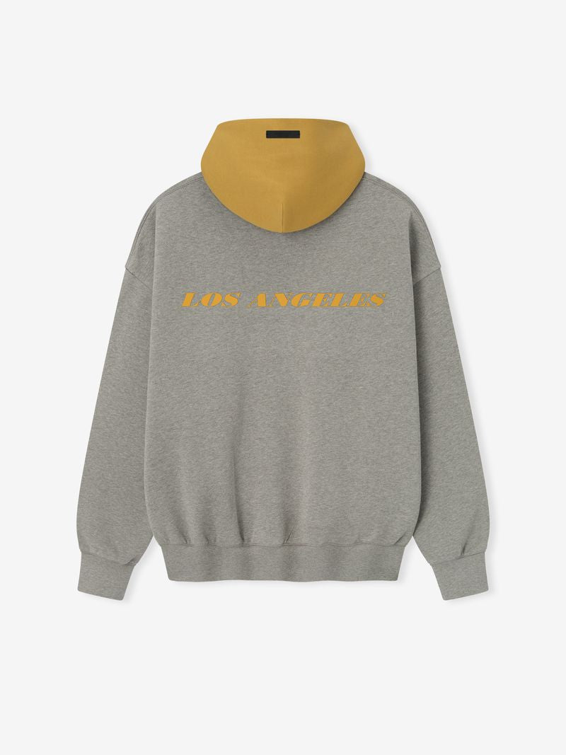 Essentials Lakers Sport Hoodie Concrete Heather/ Canyon