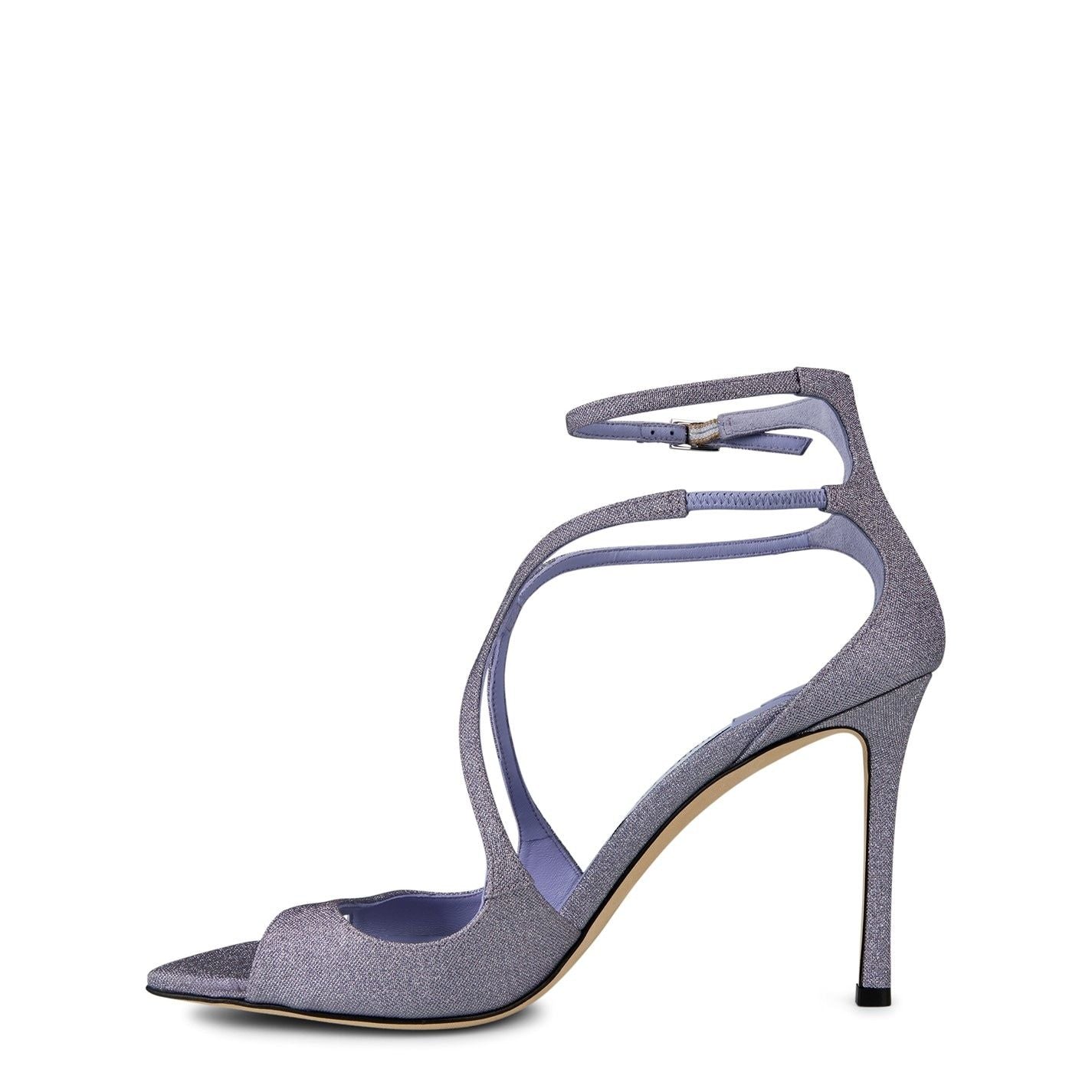 Jimmy Choo Women's Azia 95 Leather Sandals TANZANITE