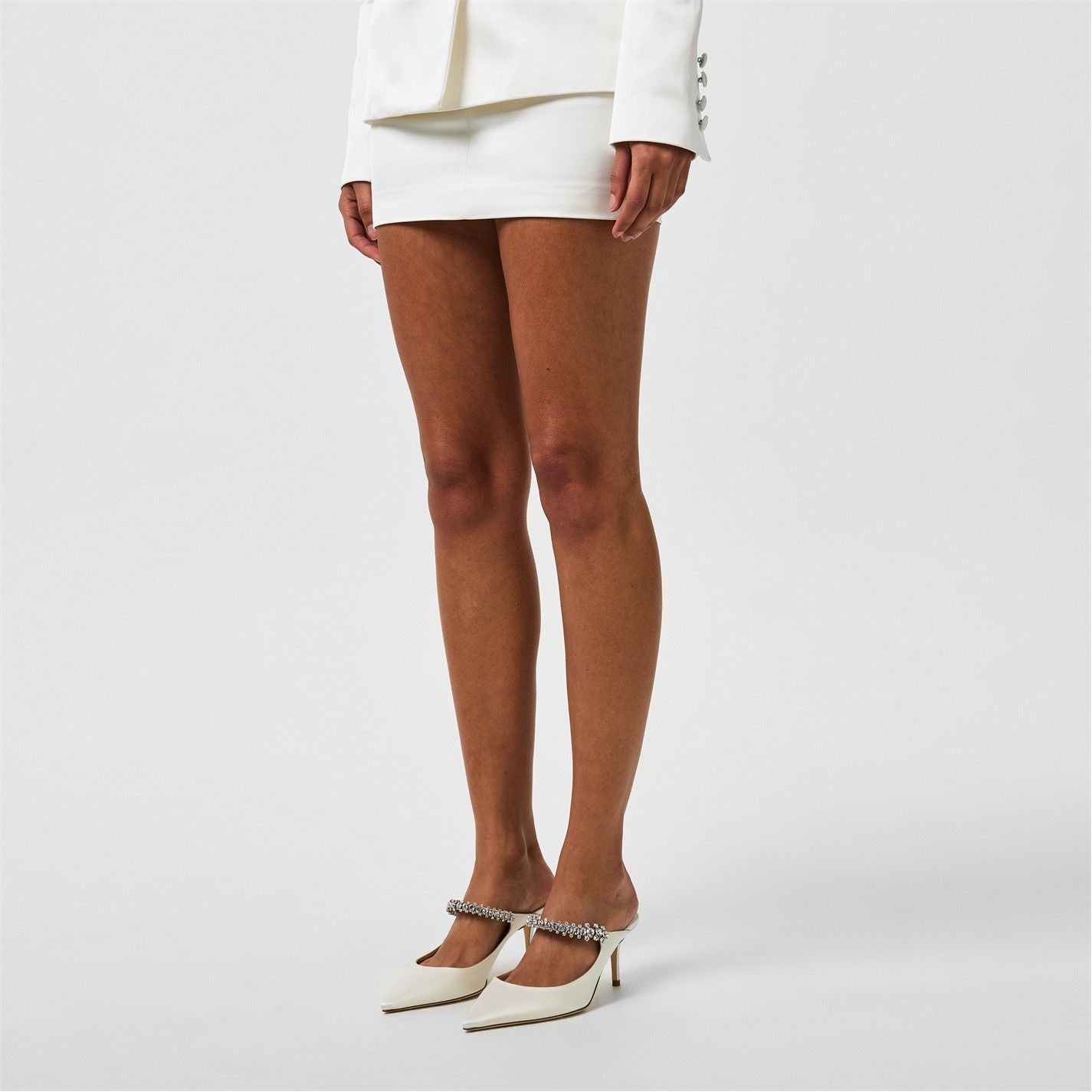 Jimmy Choo Women's Bing 65 Leather Mules IVORY