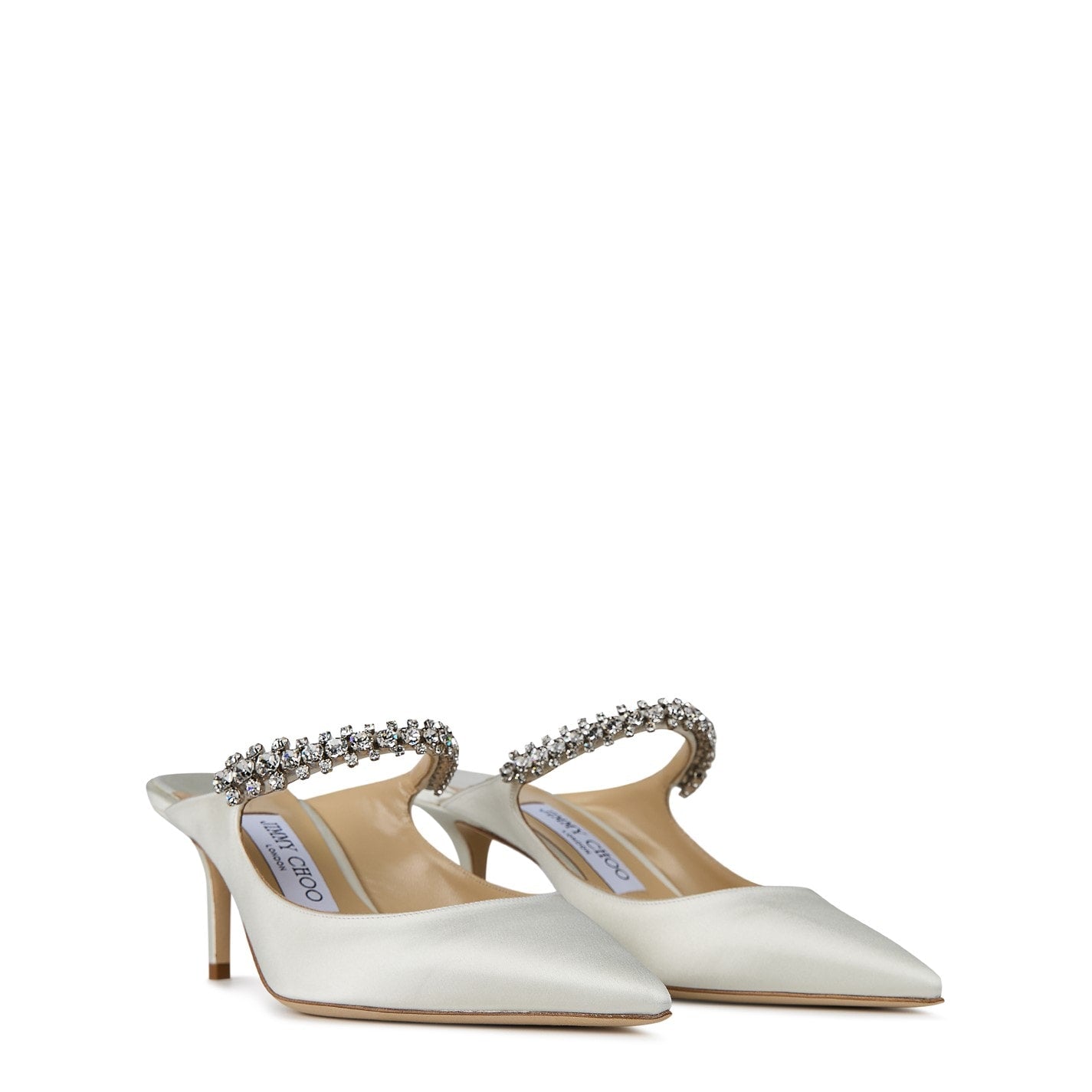 Jimmy Choo Women's Bing 65 Leather Mules IVORY