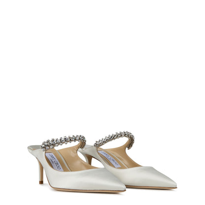 Jimmy Choo Women's Bing 65 Leather Mules IVORY