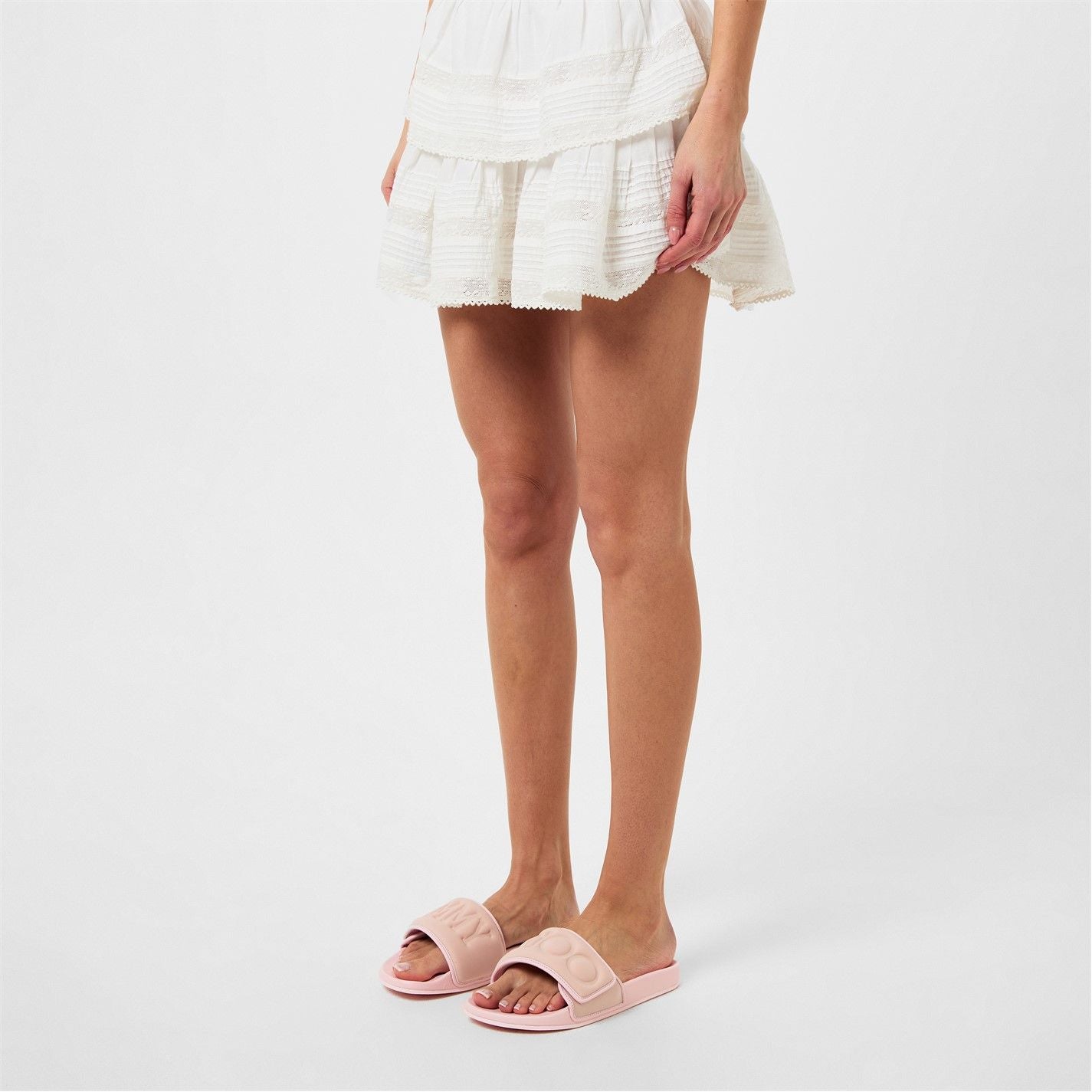 Jimmy Choo Women's Lycra Fitz/F Sliders V Powder Pink
