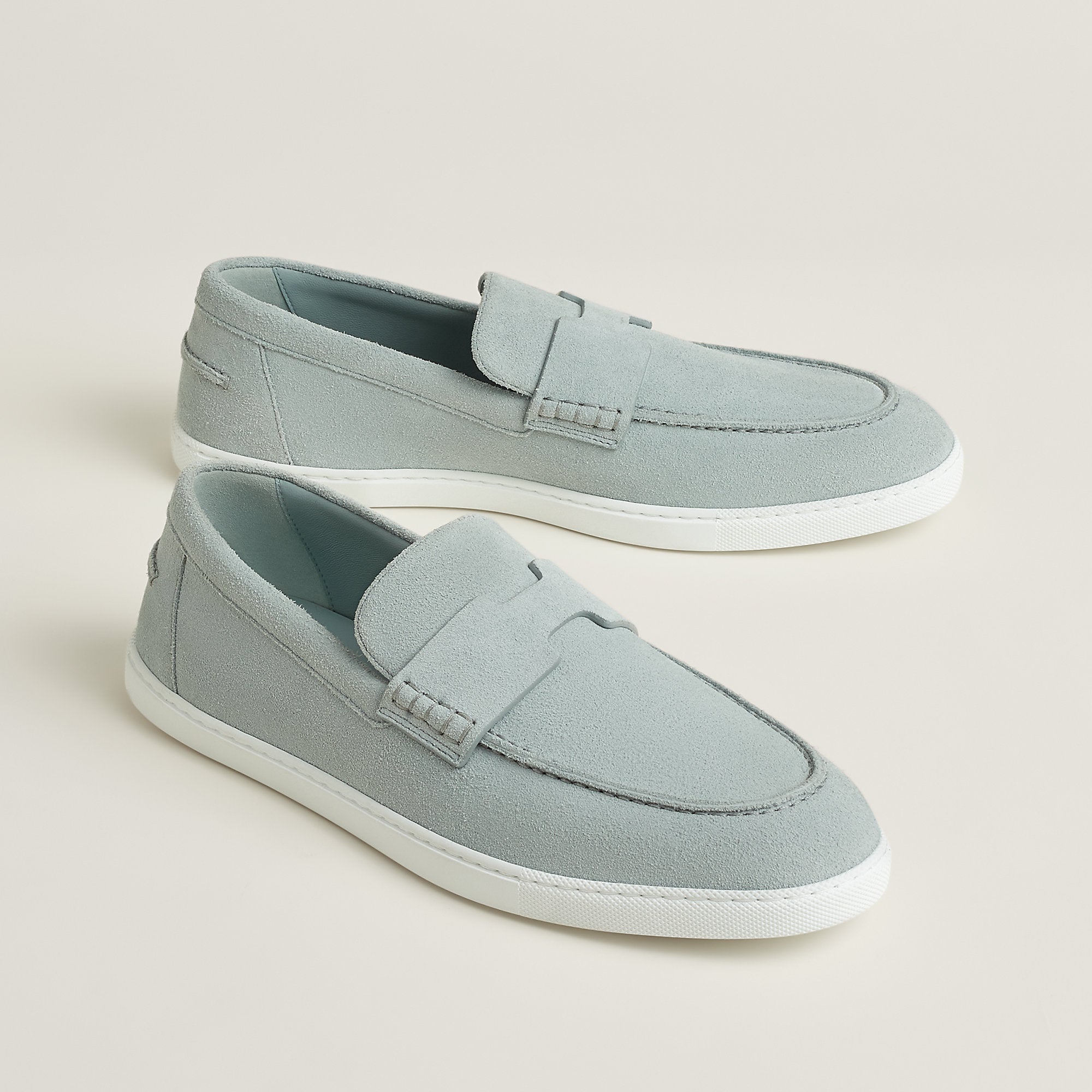  Hermes Job Loafer Bleu Glacier