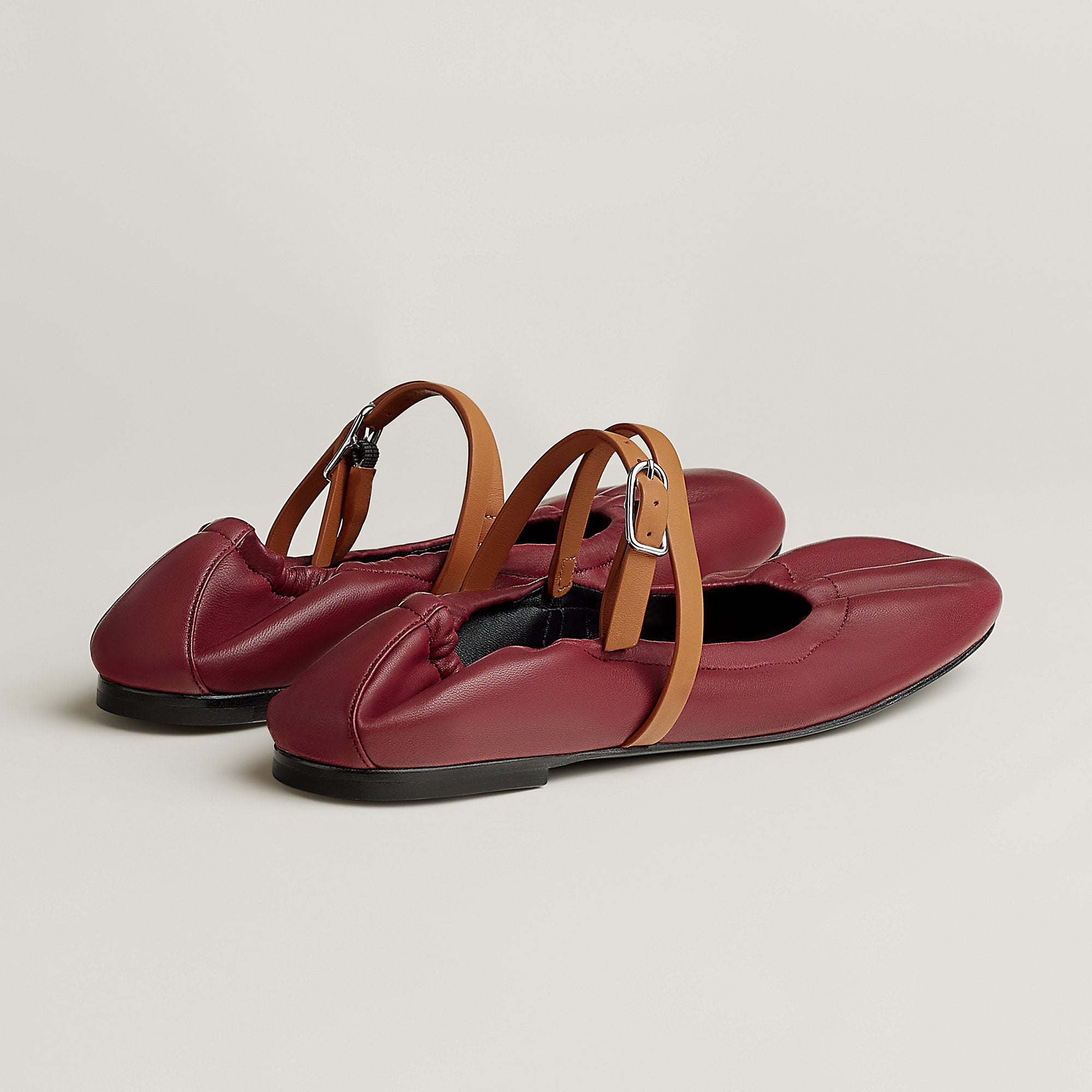  Hermes Jolly Ballet Flat Rouge H