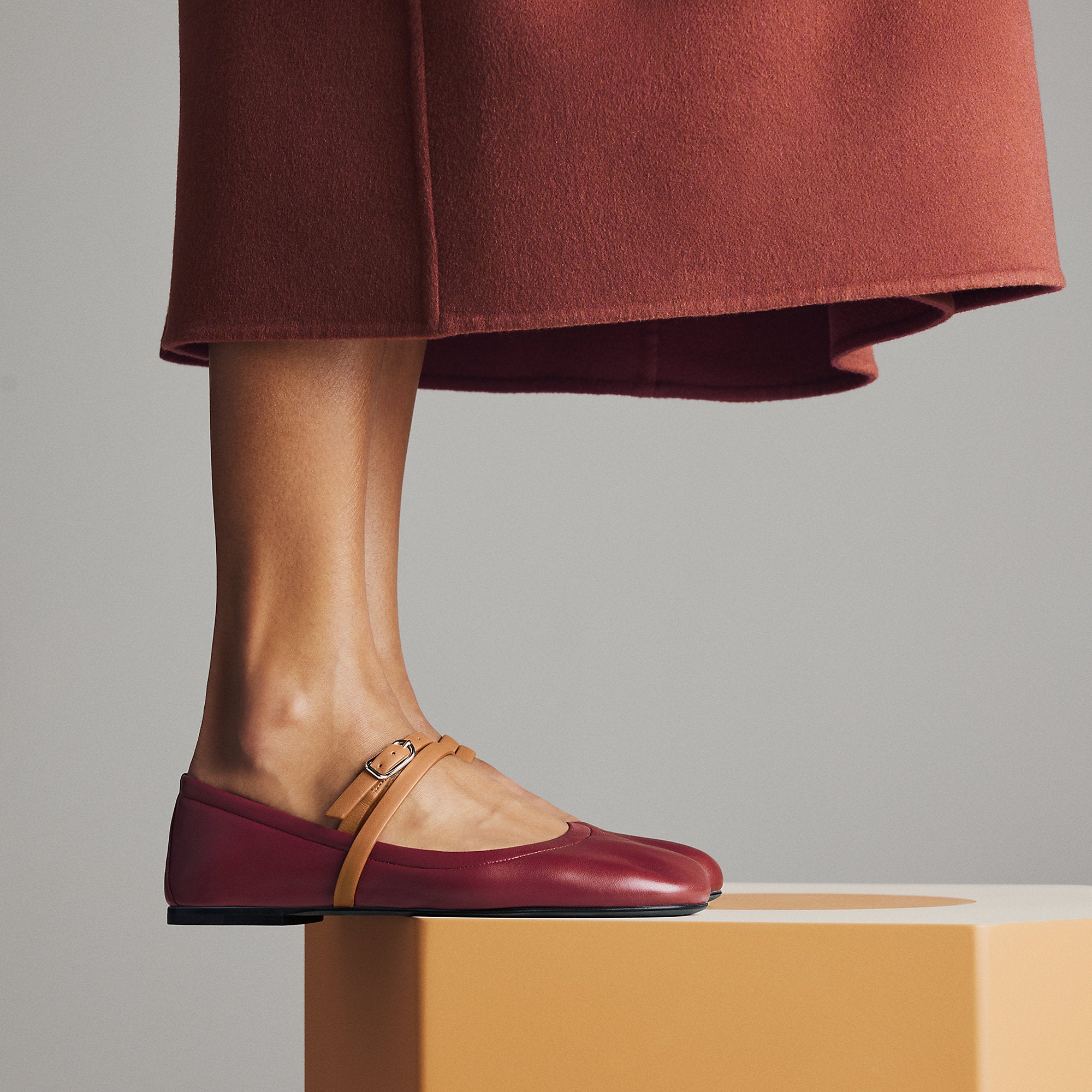  Hermes Jolly Ballet Flat Rouge H
