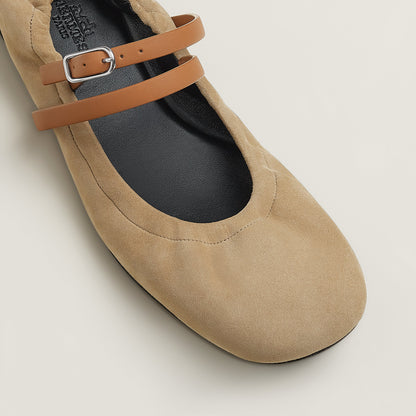  Hermes Jolly Ballet Flat Beige Lin