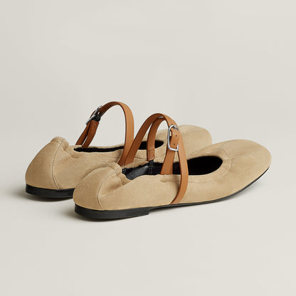  Hermes Jolly Ballet Flat Beige Lin