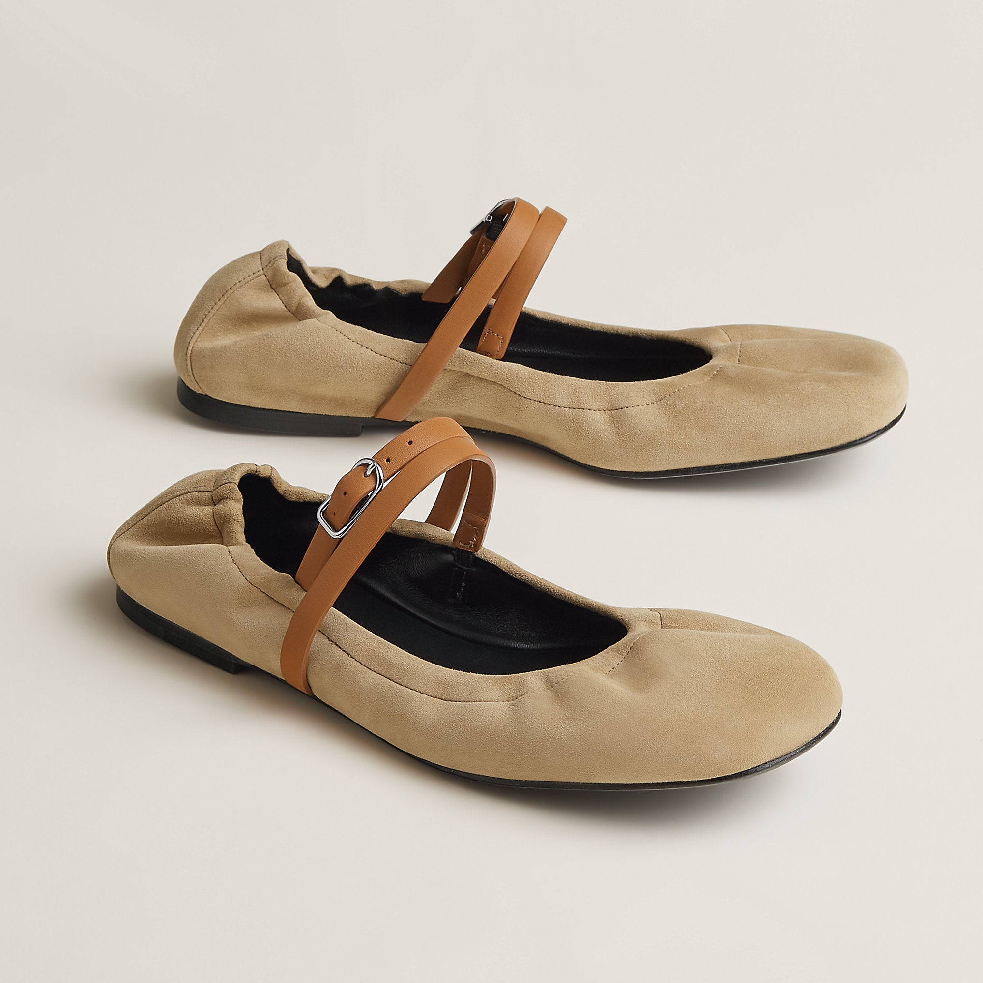  Hermes Jolly Ballet Flat Beige Lin
