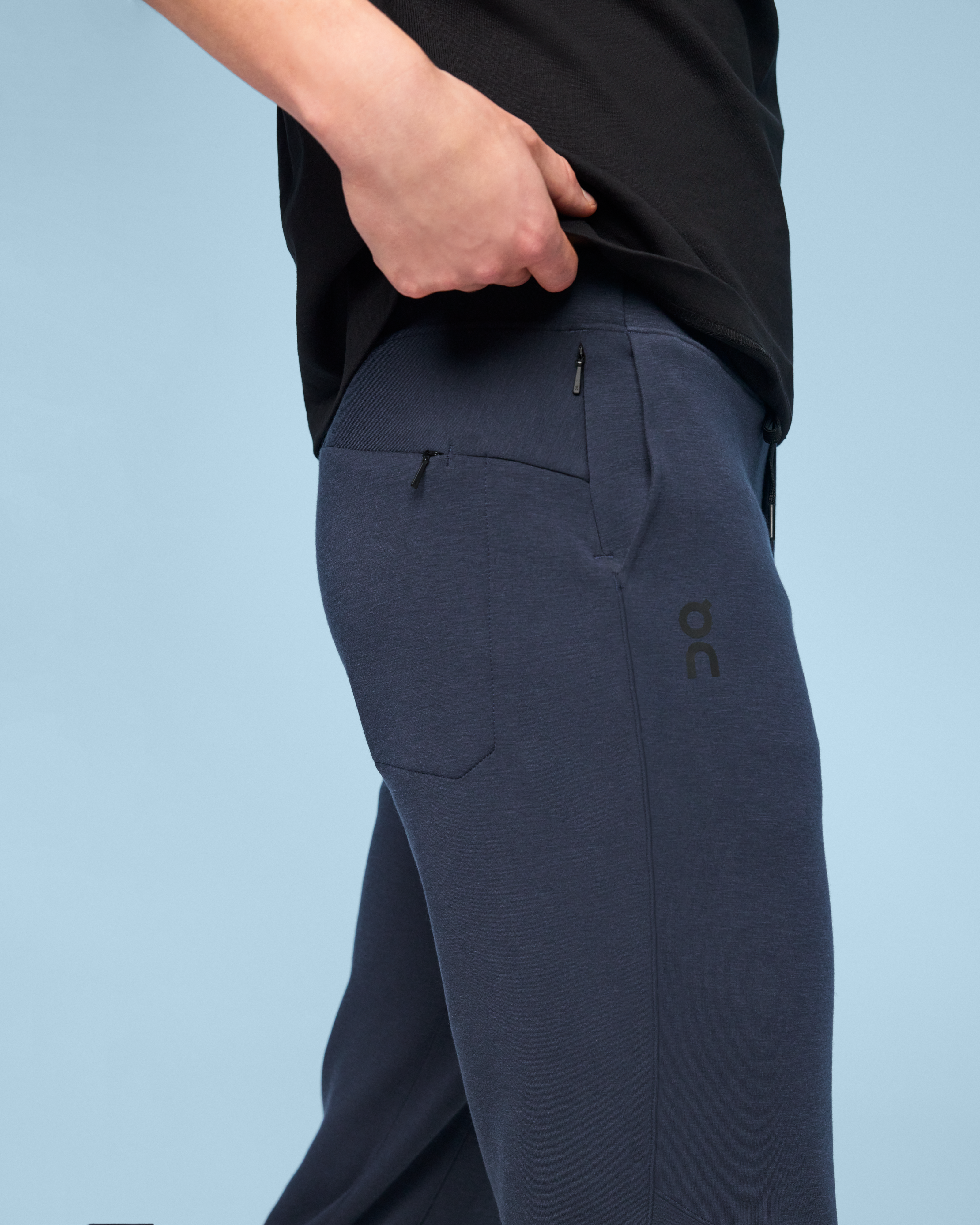 on sweat pants Navy