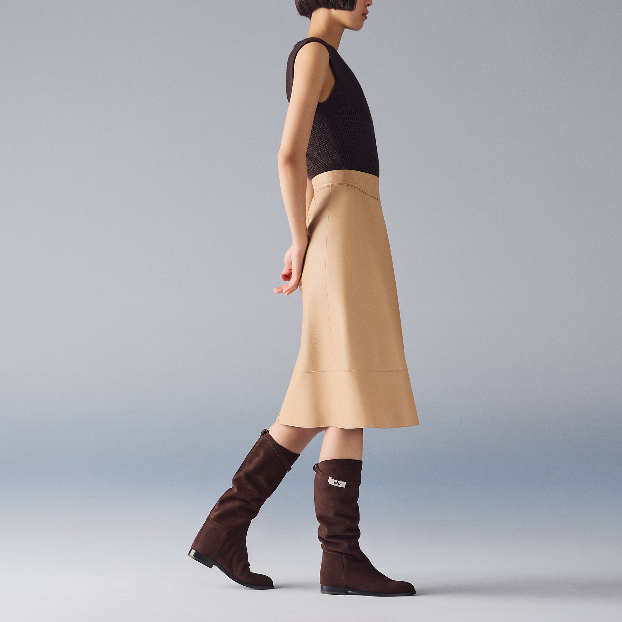  Hermes Jumping Supple Boot Marron Bne