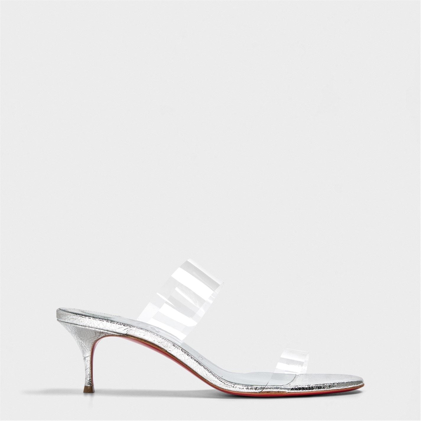  Just Nothing Heeled Mules Silver