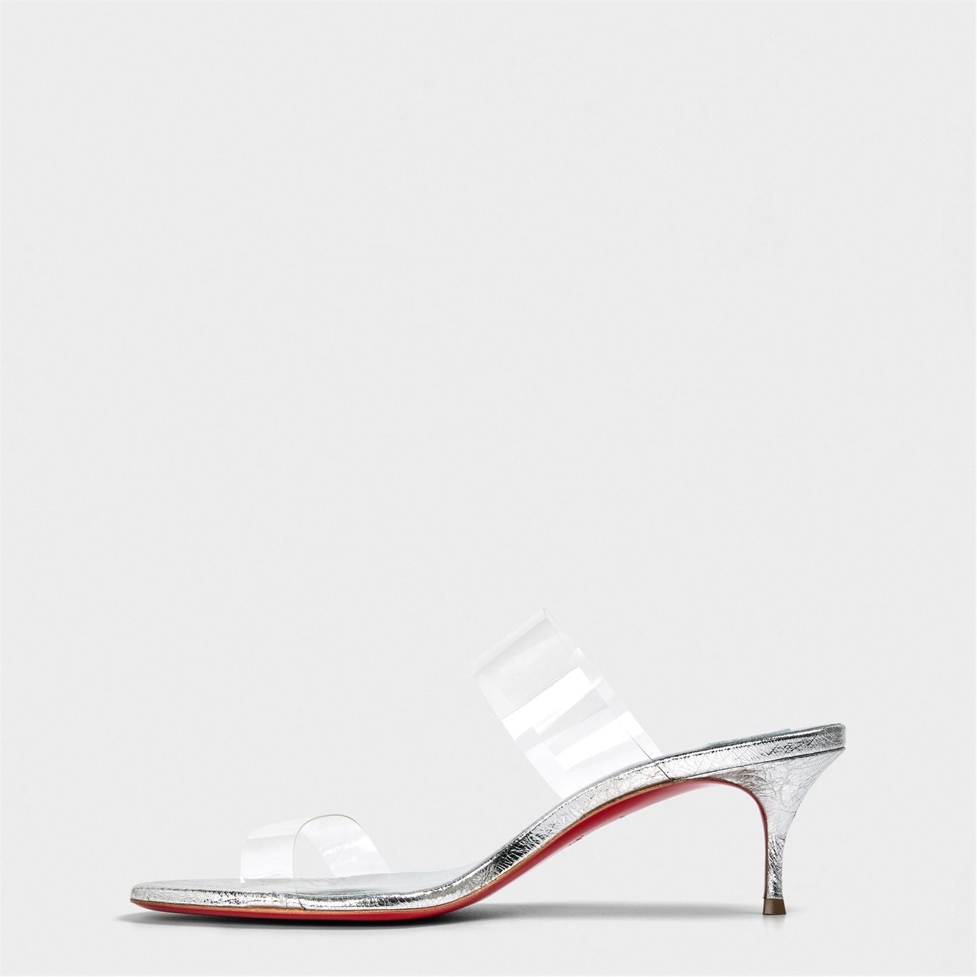  Just Nothing Heeled Mules Silver