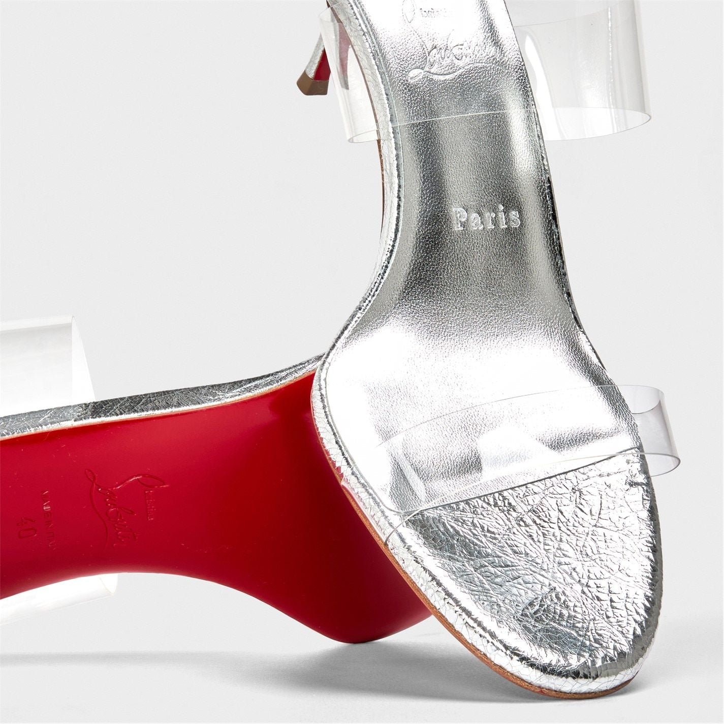  Just Nothing Heeled Mules Silver
