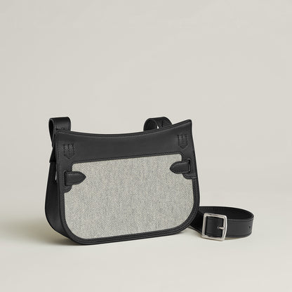  Hermes Jypsiere Mini Toile & Cuir Bag Cru