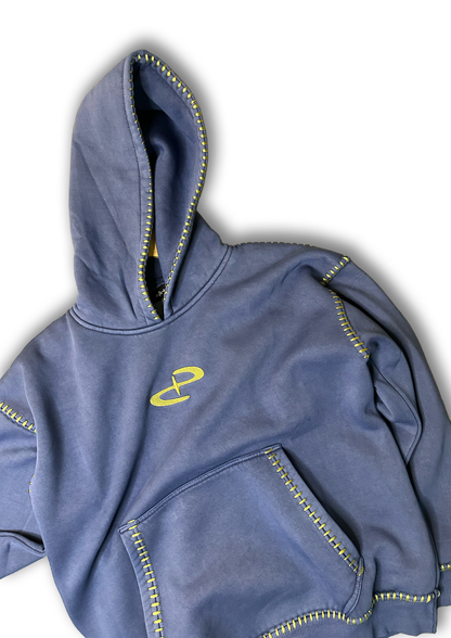 KANTHA INDIGO HOODIE