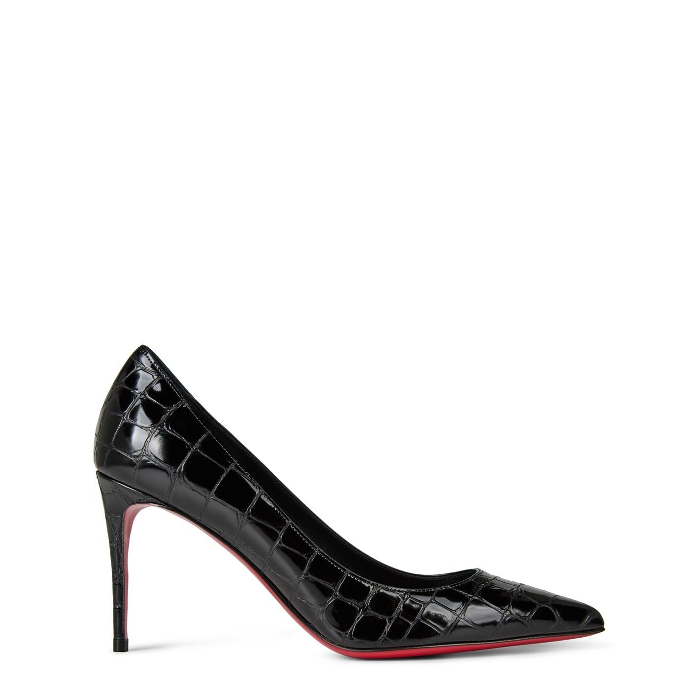  Kate 85mm Croc Pumps Black